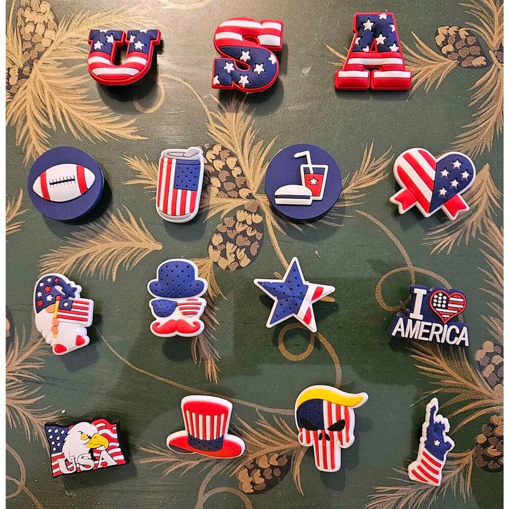 Patriotic Croc Charms
